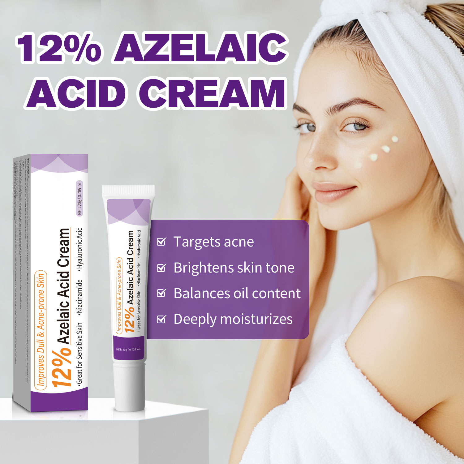 Skincare Skintific - Crema all'Acido Azelaico Delicato per Migliorare